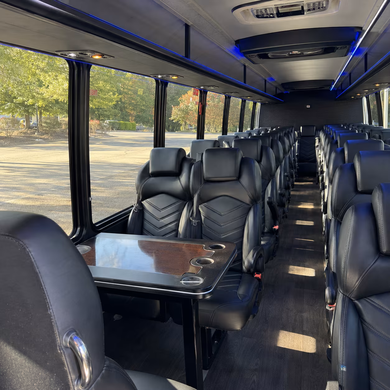 beaumont 28 passenger minibus inside