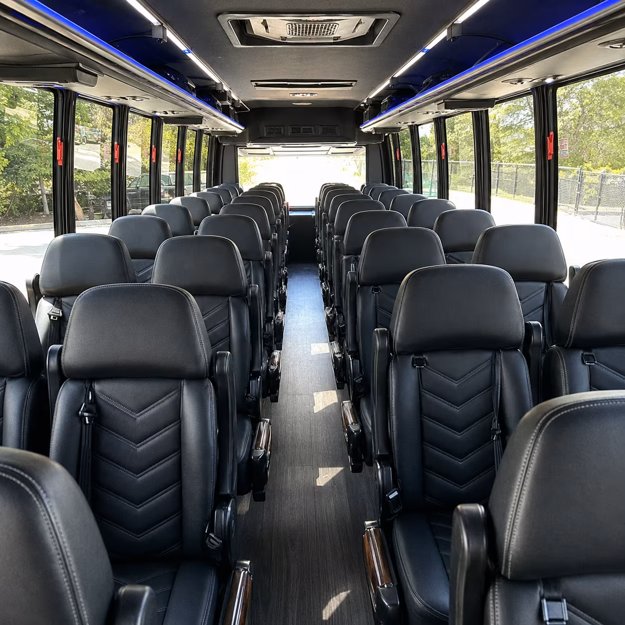 beaumont 35 passenger minibus inside