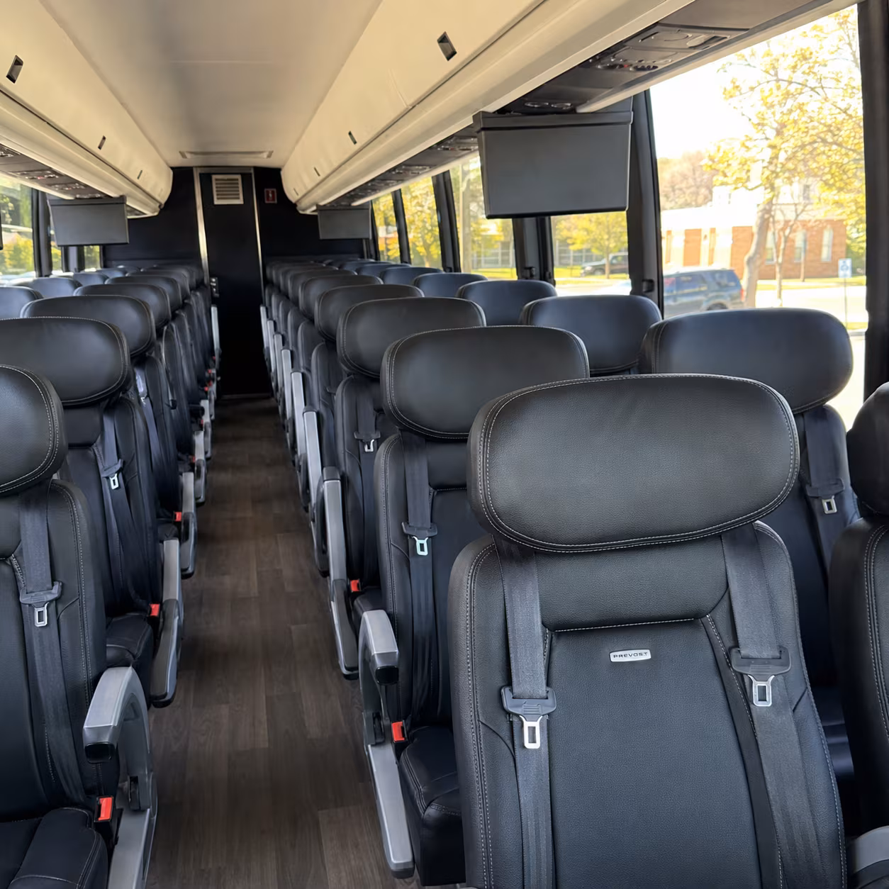 beaumont 56 passenger charter bus interior